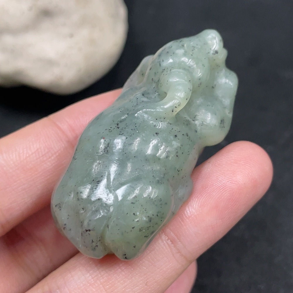 H31582754 Hetian Jade Pendant Ox Total Weight Approx. 37.1g