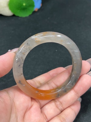 H41946695 非洲翠(独龙玉)正圈手镯 圈口52.1 货品总重约36.9g