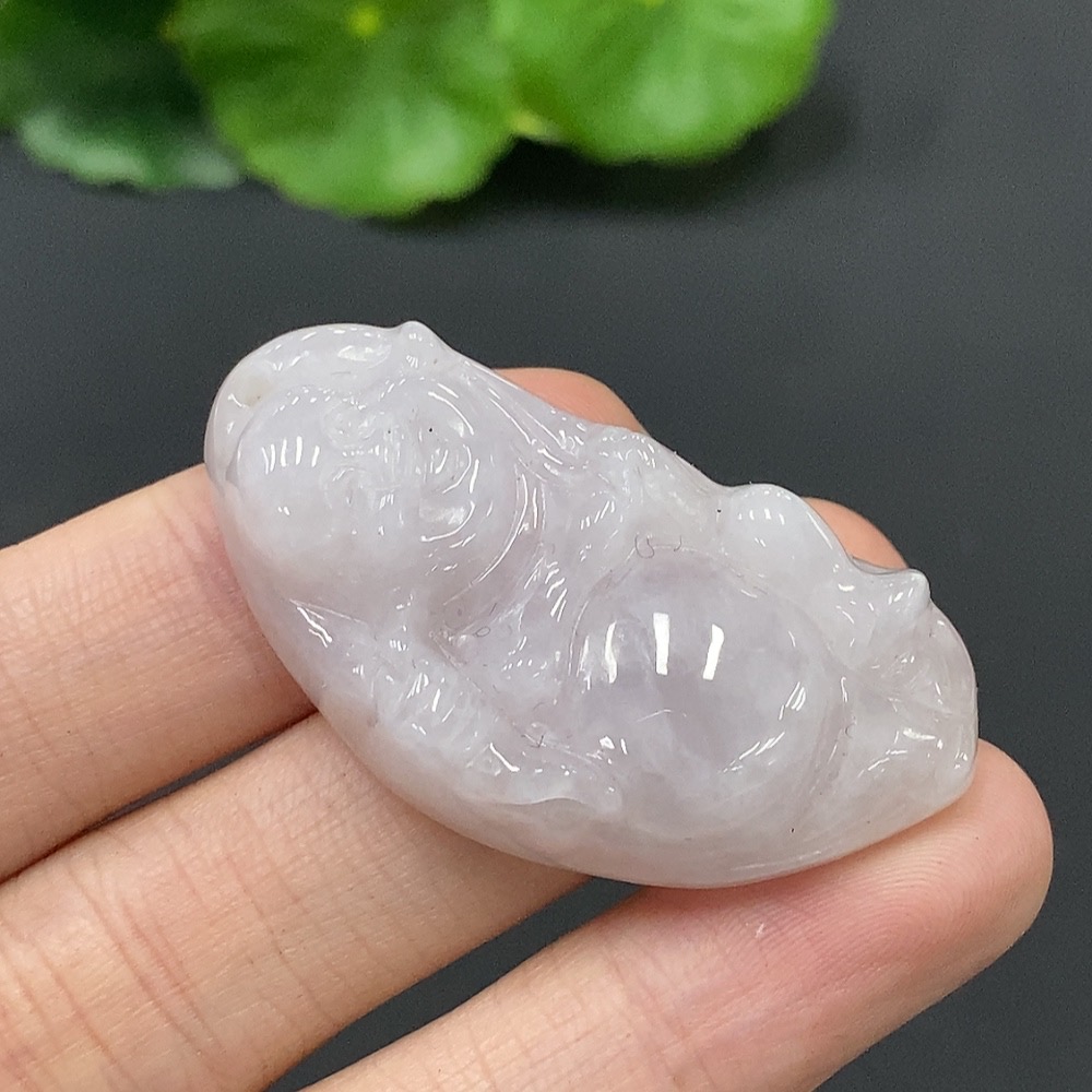 F10051120 Jadeite Laughing Buddha Pendant