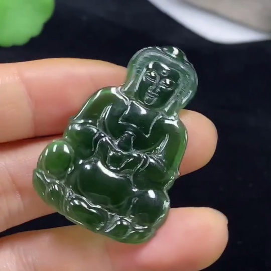 F32803728 Jadeite Guanyin Inlay Piece Total Weight Approximately 4g