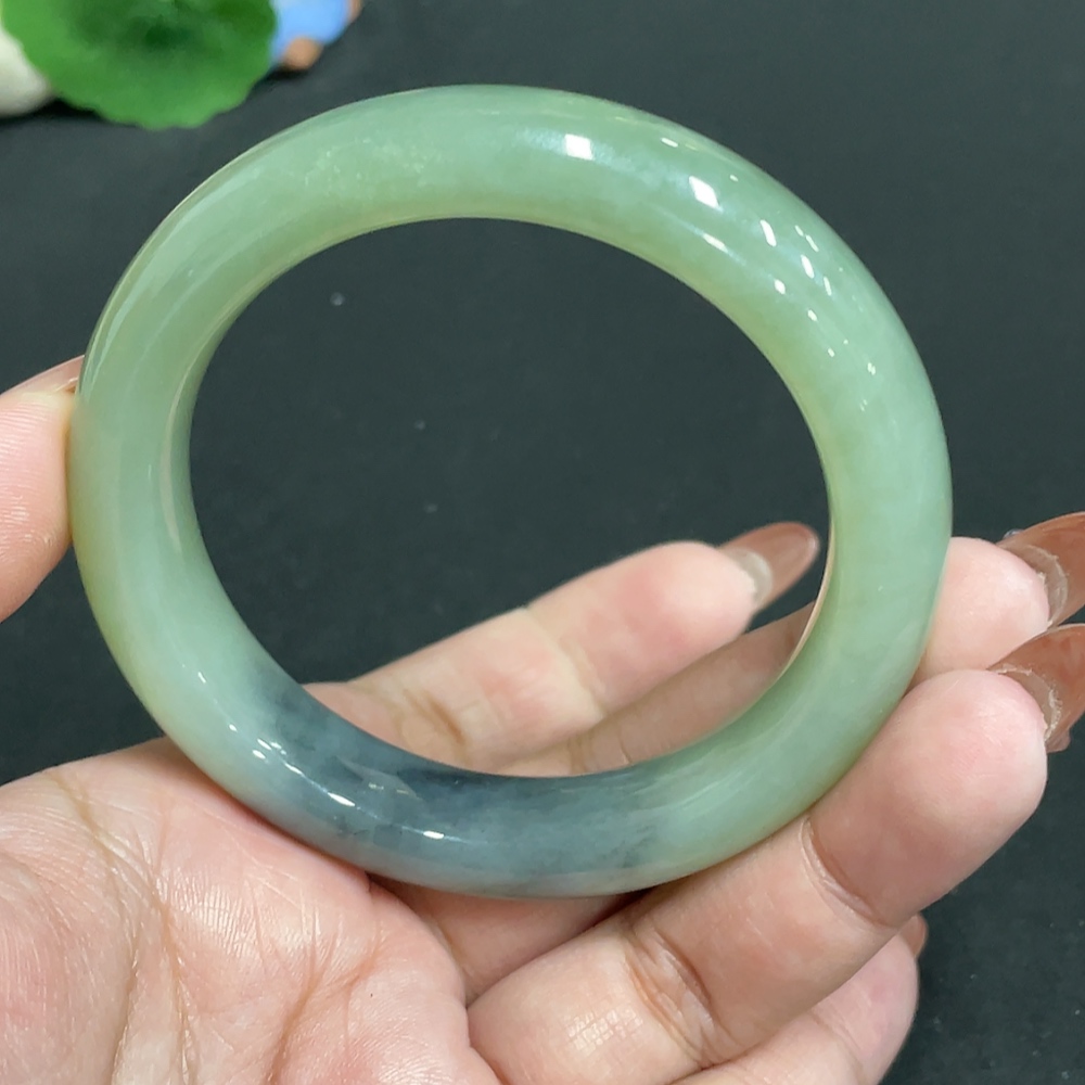 H34055049 Hetian Jade Round Bracelet Size 56.4 Total Weight Approx. 64.3g