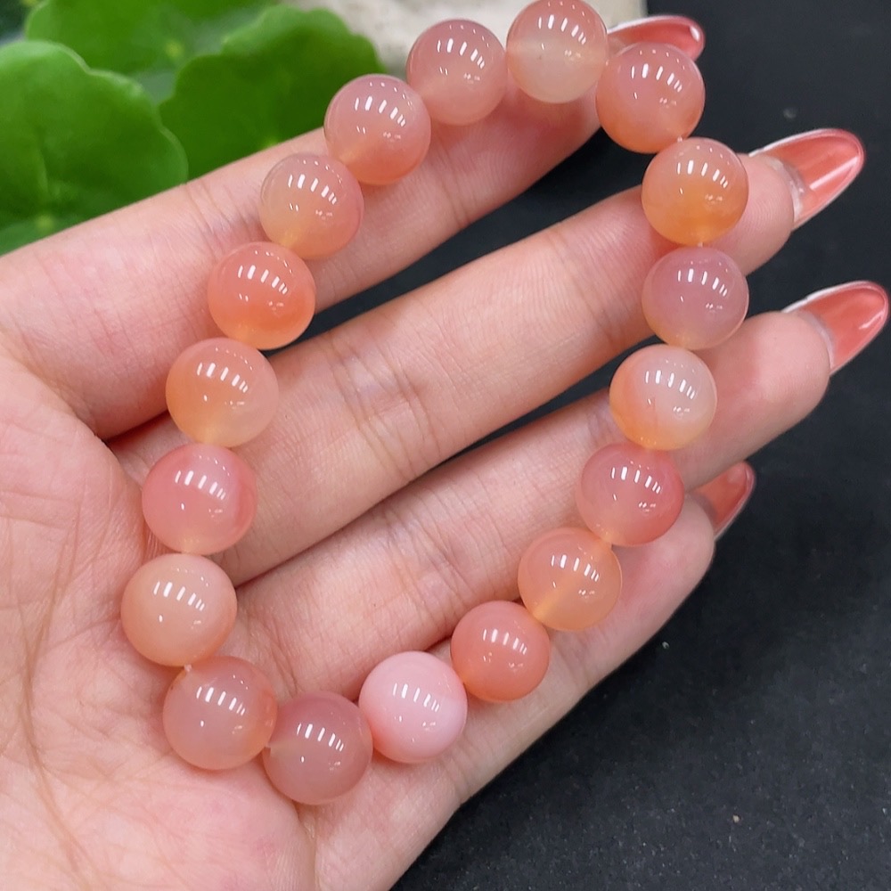 H34026649 Yanyuan Agate Bracelet approx.9.7mm total weight approx.26.1g