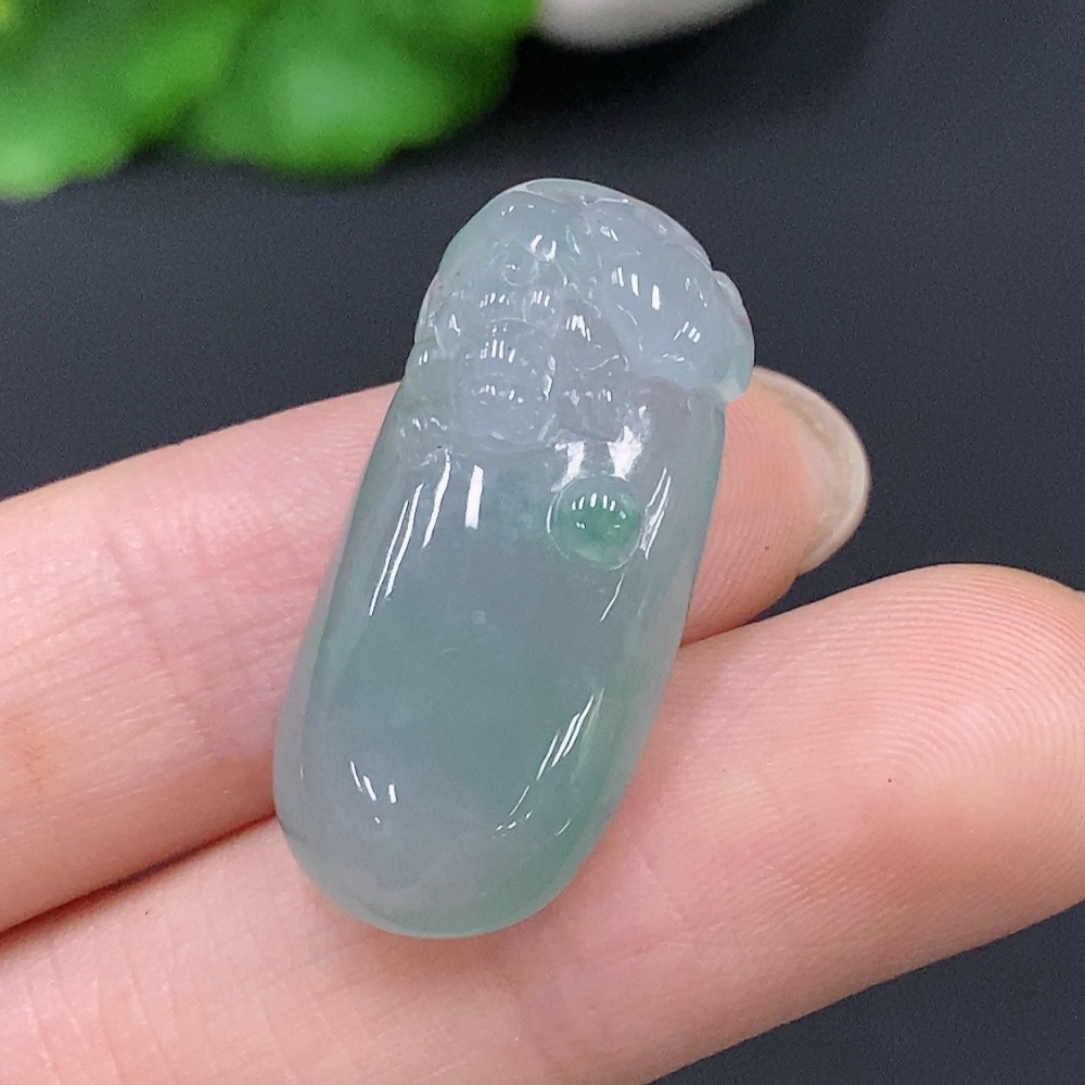 F28271596 Jadeite Auspicious Melody Pendant Total Weight Approx. 6.6g