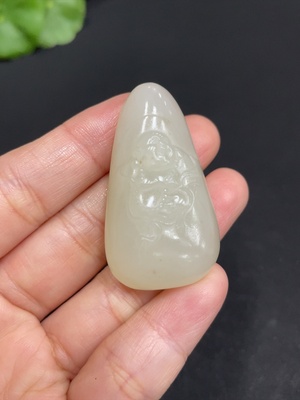 H34051785 Hetian Jade Pendant - Buddha Figure, Total Weight Approx. 21g