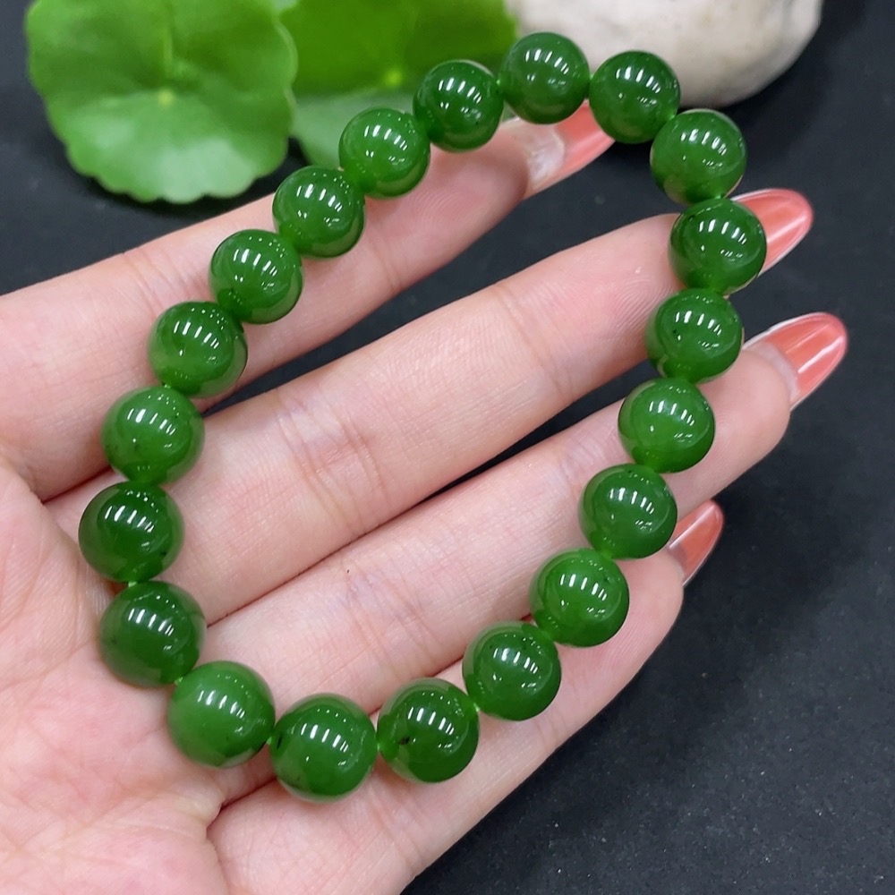 H35111783 Hetian Jade biy bracelet, approx. 9.2mm, total weight approx. 26.2g