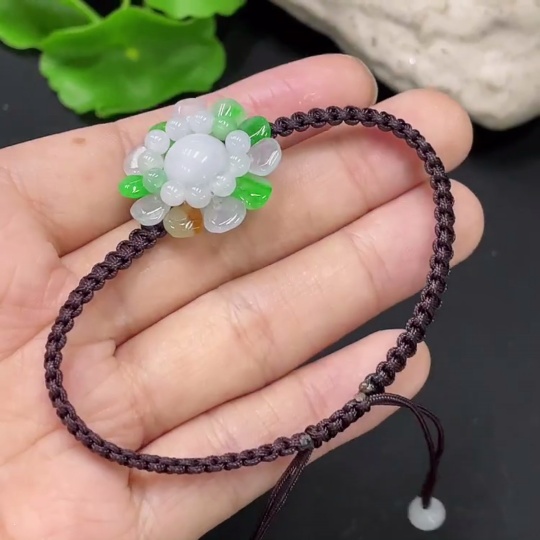 F32696756 Jadeite Hand String Total Weight Approx. 5.41g Color Origin Undetermined