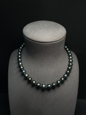 C34040120 Seawater Pearl Necklace Non-Gold Total Weight Approx. 49.19g Size 7.6-10.4mm