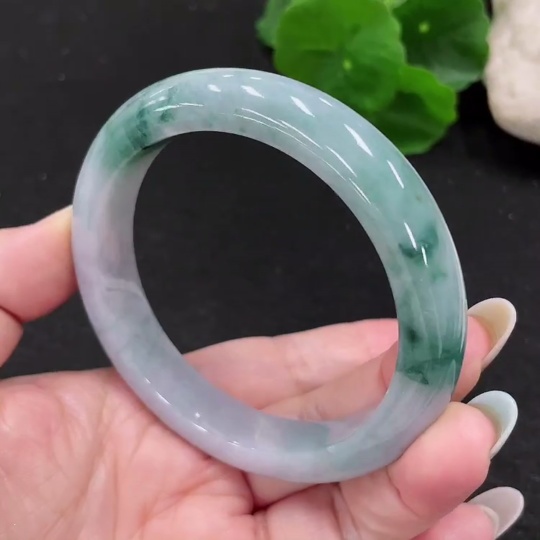 F33898730 Jadeite Round Bangle Size 58.3 Total Weight Approx. 61.8g