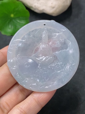 F34043417 翡翠挂件观音 货品总约重23.25g