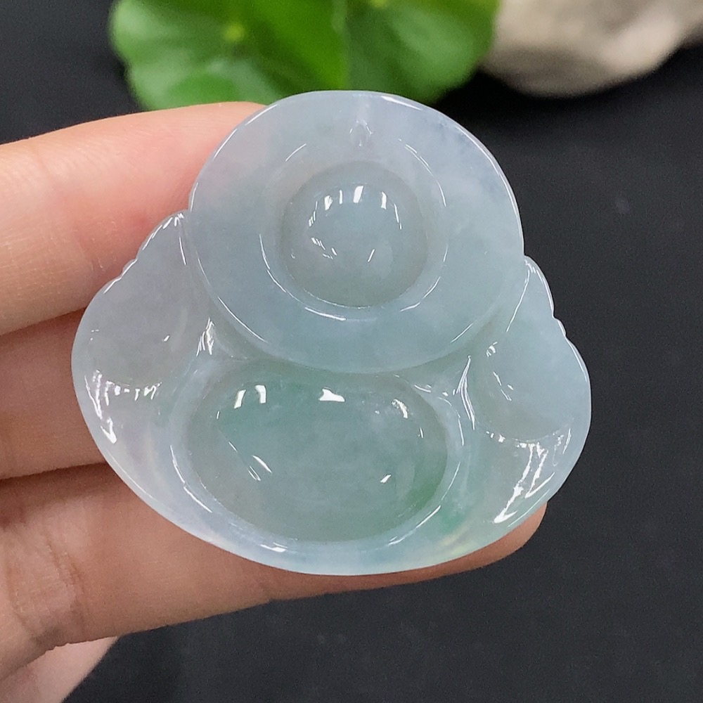 F35115079 Jadeite Buddha Pendant Total Weight Approx. 24.4g