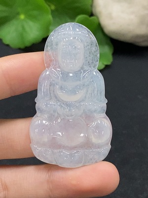 F32819189 Jadeite Guanyin Pendant Total Weight Approx.12.4g