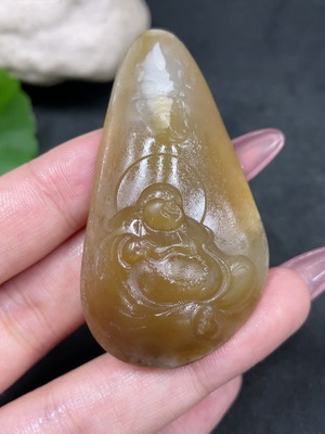 H33858516 Hetian Jade Pendant Buddha Gross Weight Approx. 22.5g
