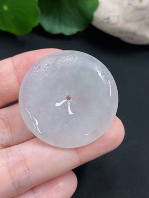 F30486129 Jadeite Rough Unpolished Peace Pendant, Total Weight Approx. 13.8g