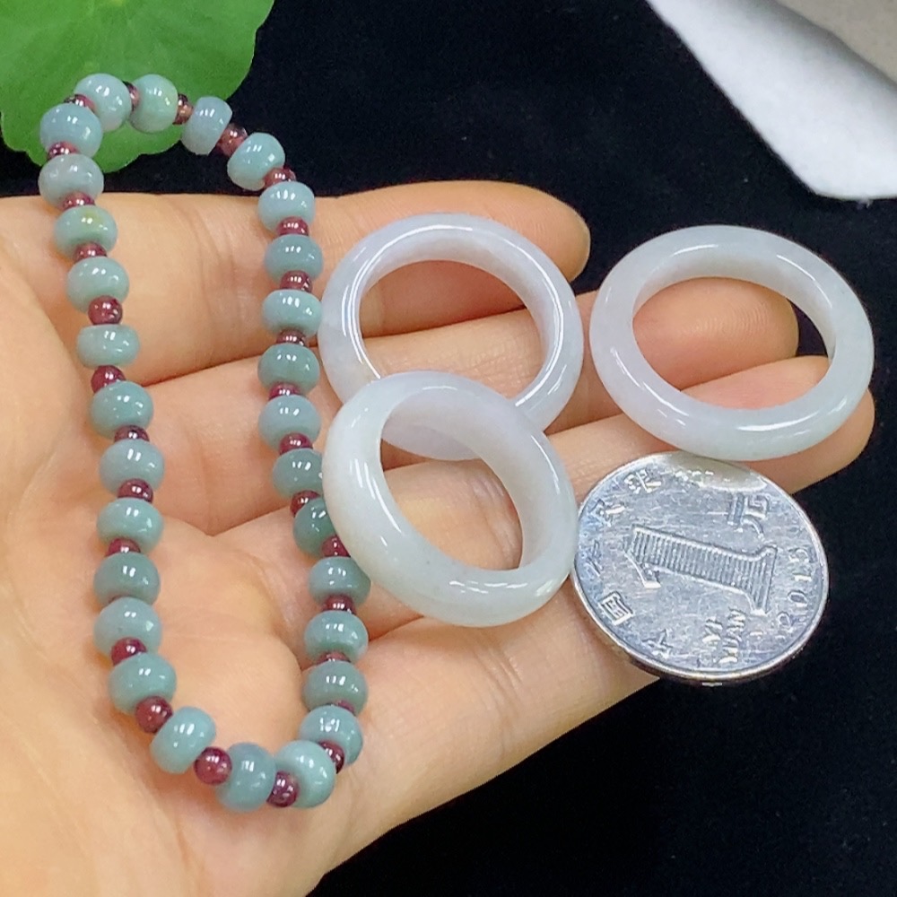 F35136475 Jadeite Ring/Bracelet Sell as a Lot with Non-Grade A Beads