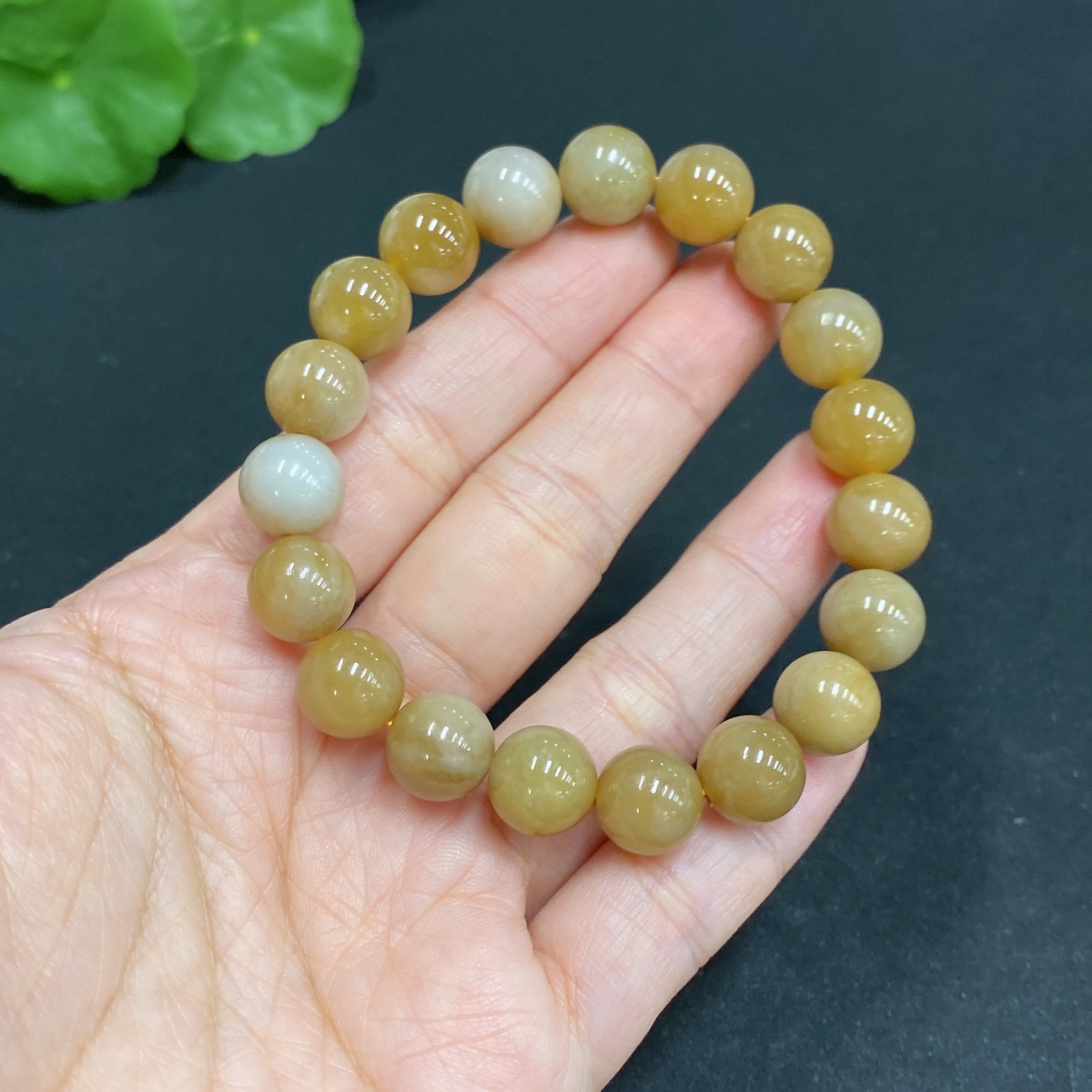 H34014030 Hetian Jade Bracelet Approx. 9.7mm Total Weight Approx. 28.5g