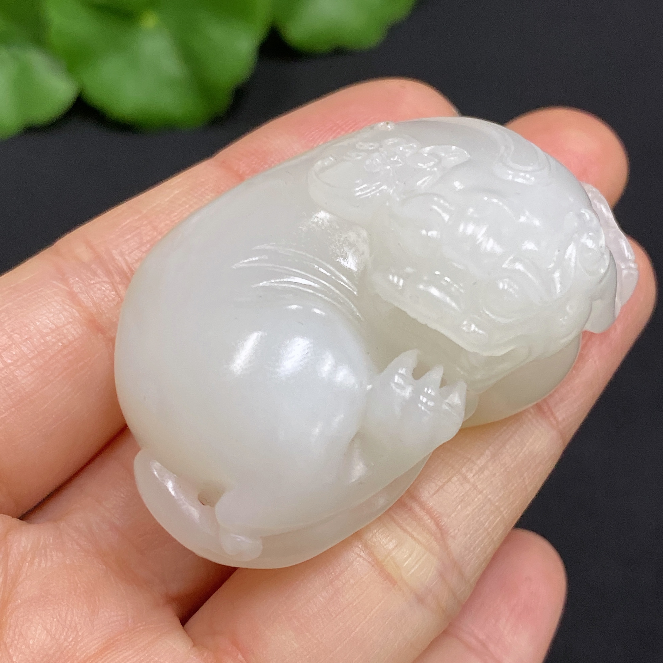 H28310617 Hetian Jade Pendant, Auspicious Beast, Total Weight Approx. 43.8g, Undetermined Skin Color Origin