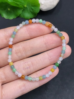 F32807705 Jadeite Beads Bracelet Total Weight Approx. 3.7g Size Approx. 3.6mm