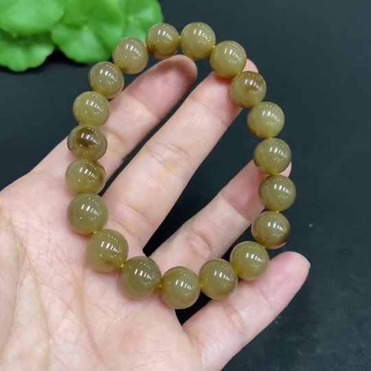 H33845252 Hetian Jade Bracelet        Approx. 9.8mm        Total Weight Approx. 29.6g