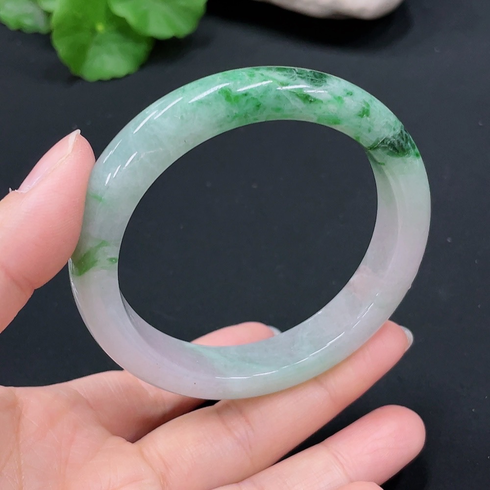 F26984569 Jadeite Round Bangle Size 58.2 Total Weight Approx. 63.17g