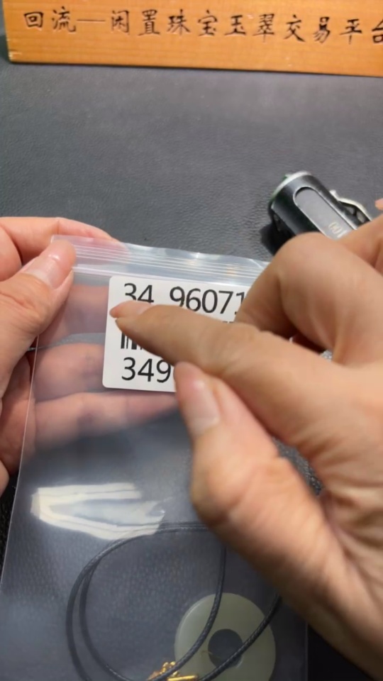 H34960714 Hetian Jade Pendant - Auspicious Beast Ring Non-Gold