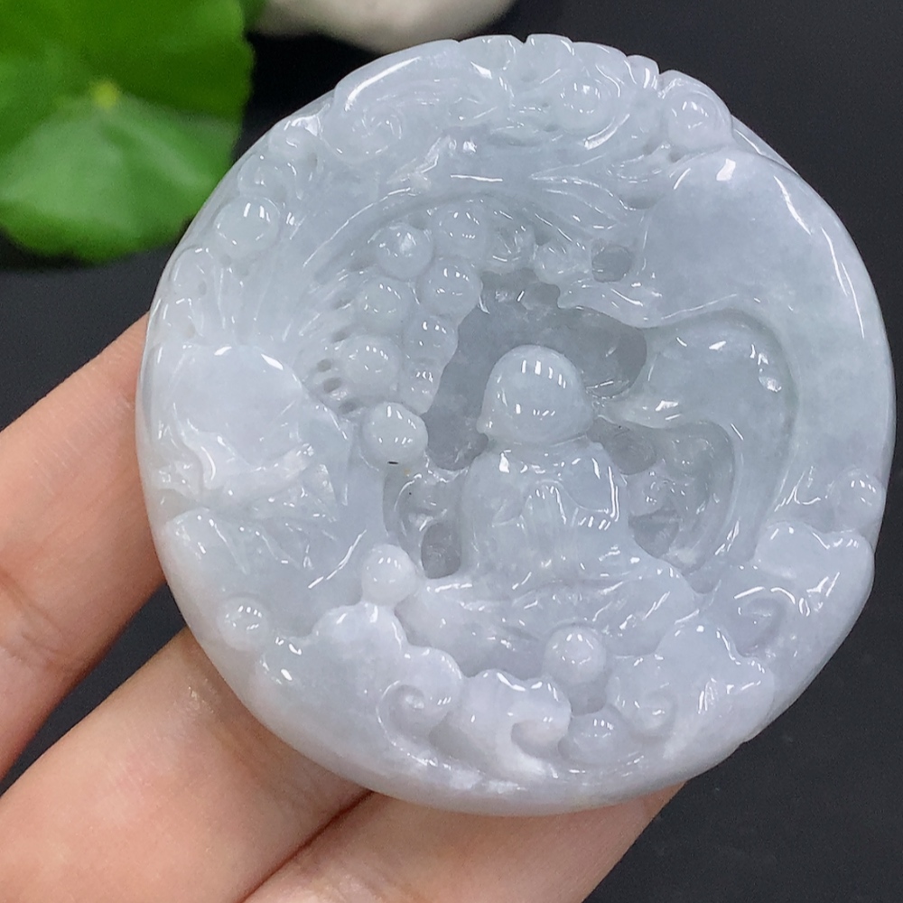 F25921461 Jadeite Enlightenment Pendant Total Weight Approx. 54.4g