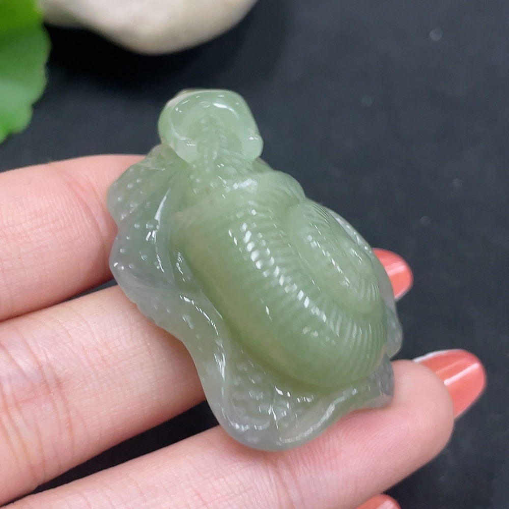 H34053203 Hetian Jade Pendant, Peaceful Life and Happy Work, Total Weight: about 25.2g