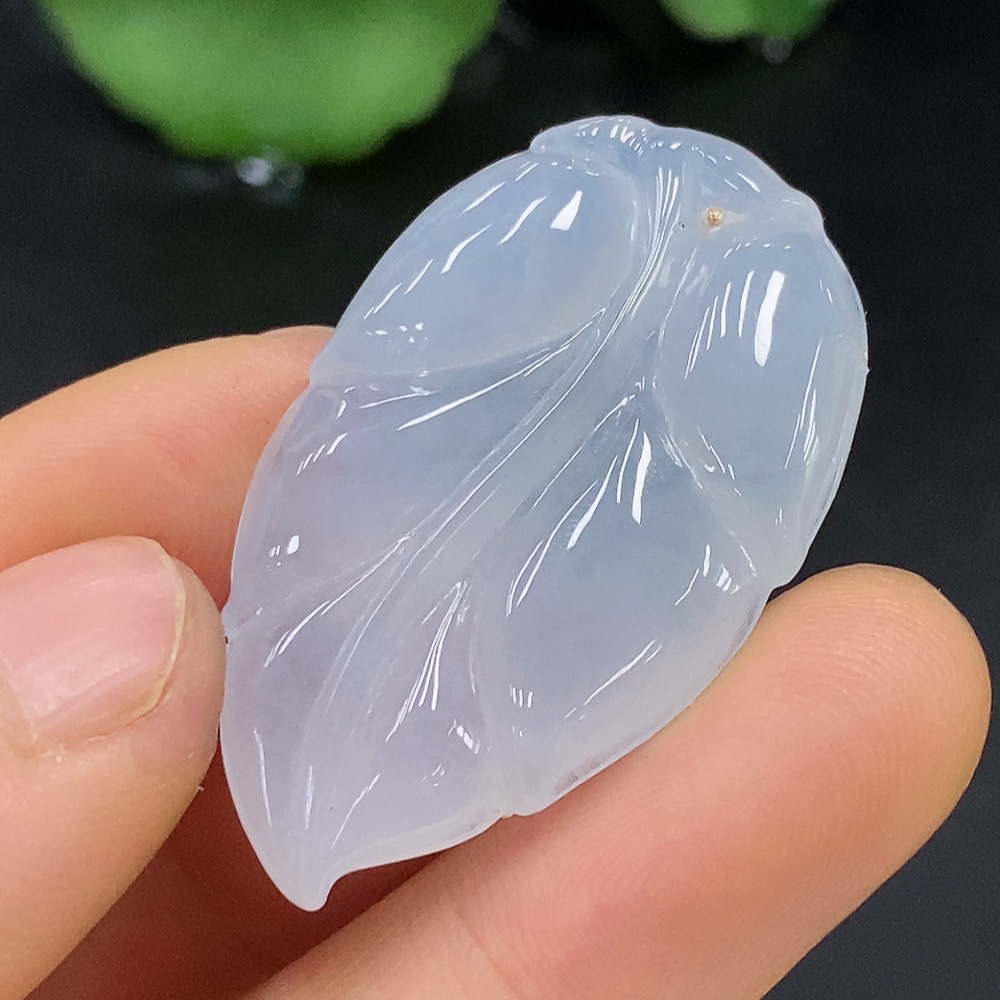 F25858388 Jadeite Leaf Pendant Total Weight Approximately 10.33g