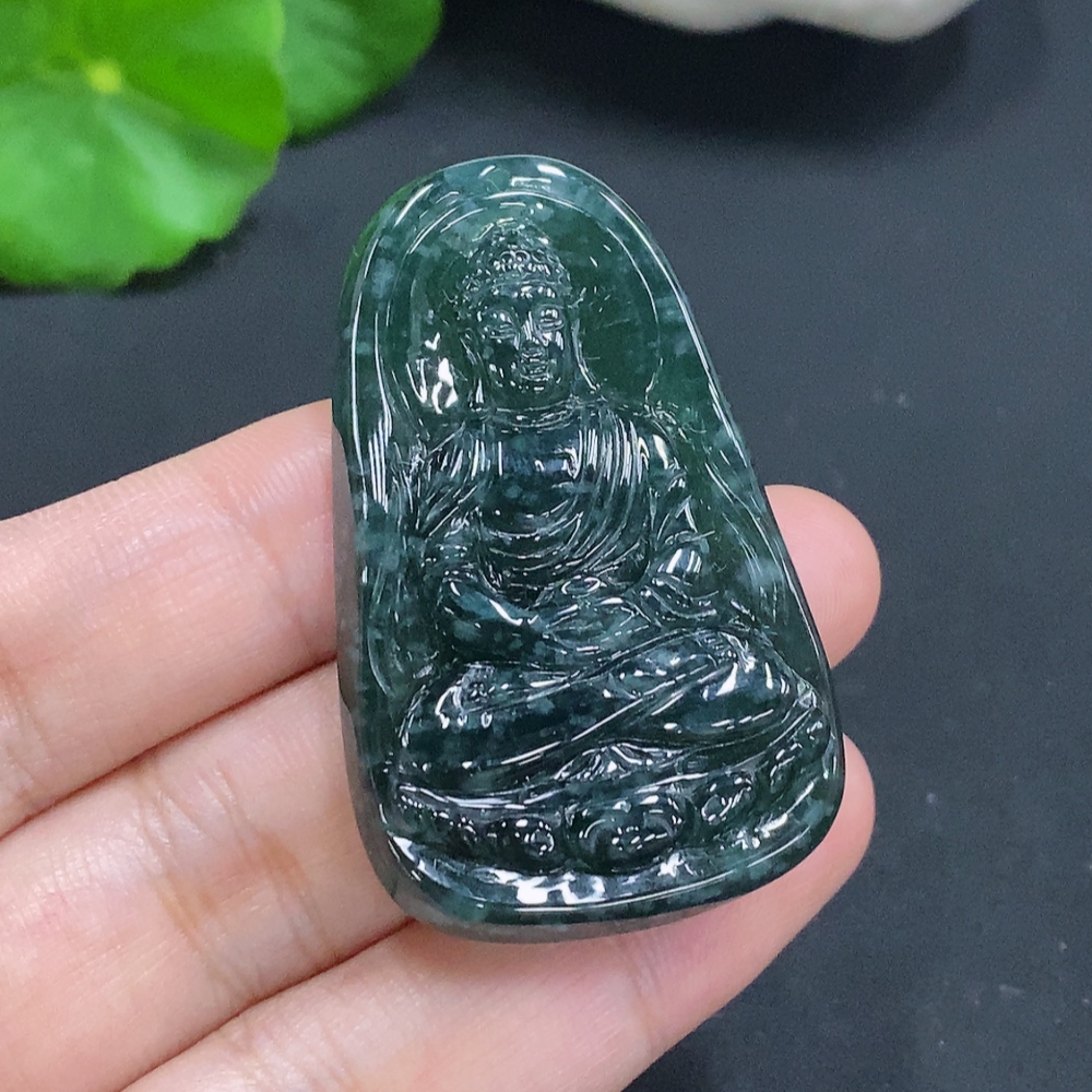 F30542765 Jadeite Shakyamuni Buddha Pendant
