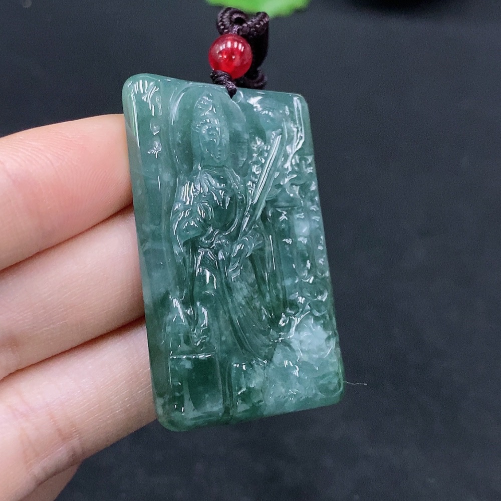 F31684089 JadeiteBodhisattva Akashagarbha Pendant