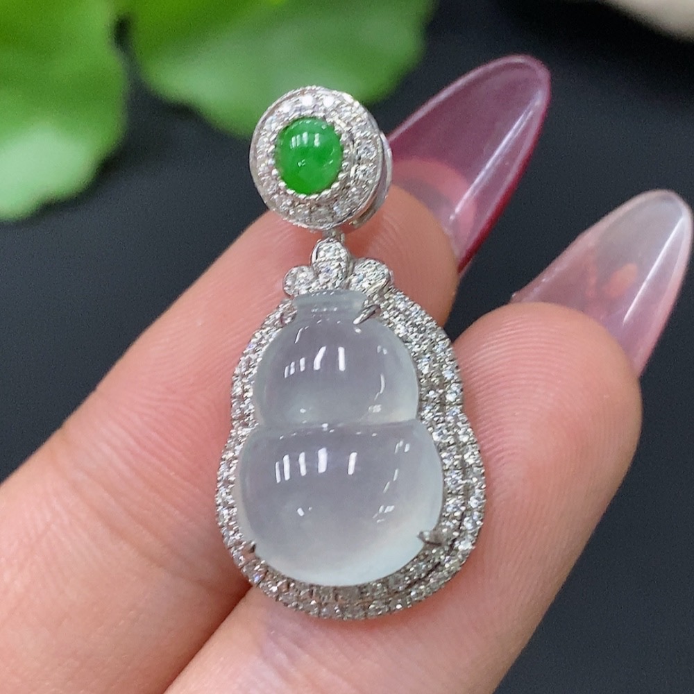 F25885570 Jadeite Inlaid with 18k Gold, Total Weight Approx. 3.38g
