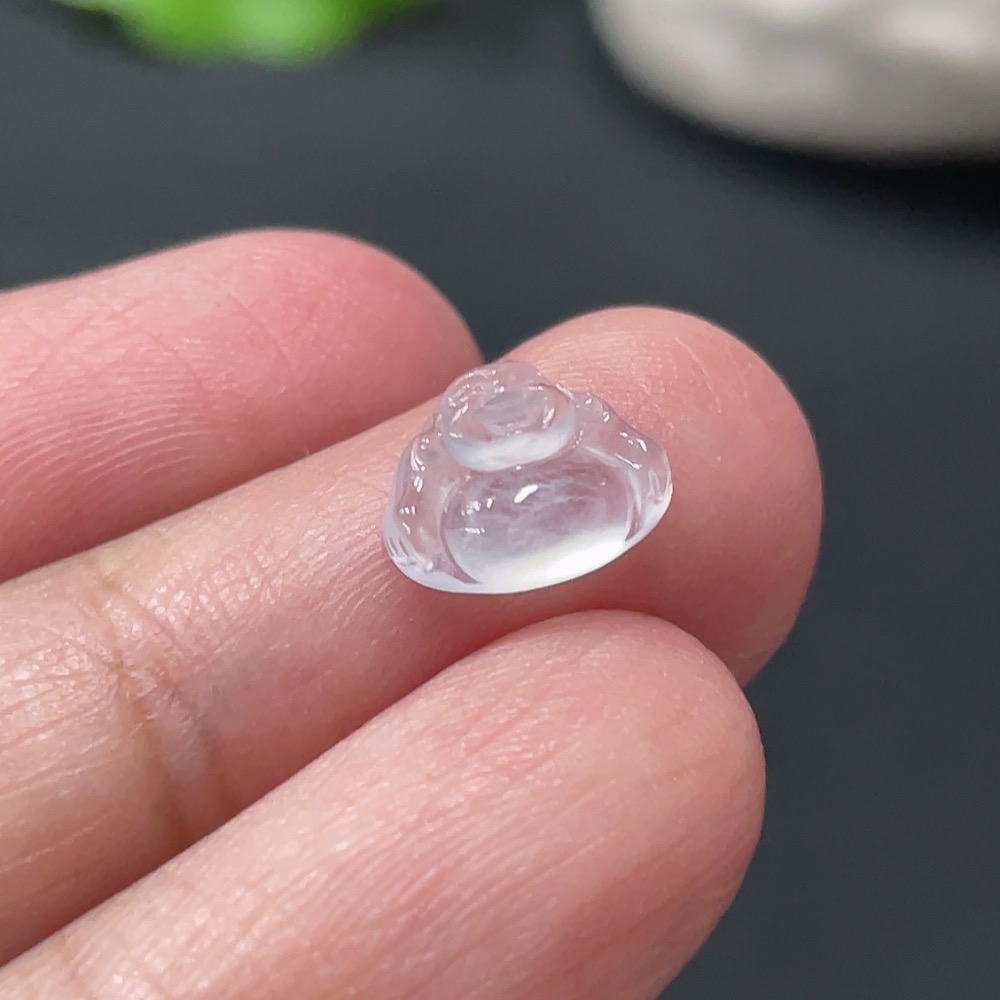 F30449446 Jadeite Buddha Inlay Piece