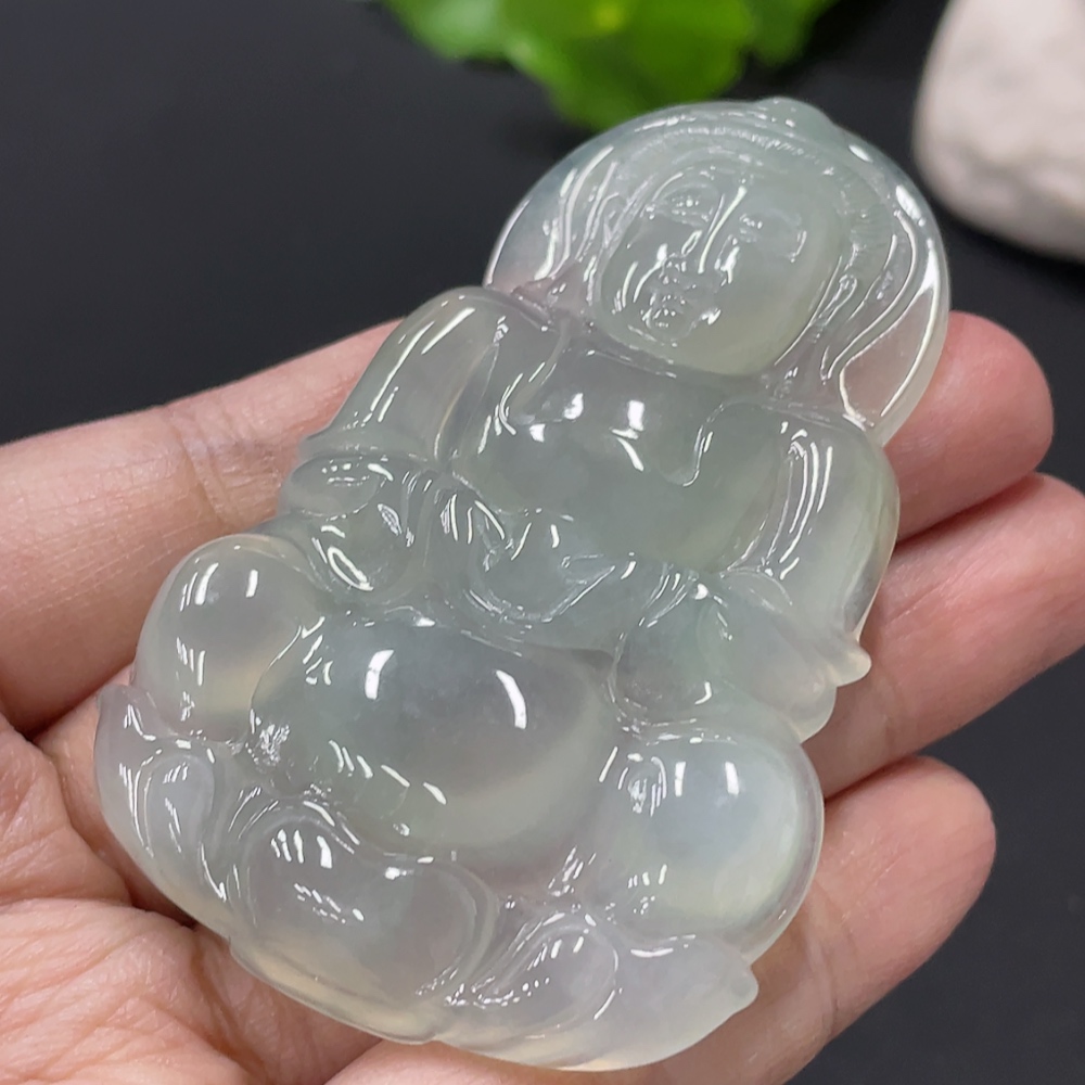 F32820456 Jadeite Guanyin Pendant, Total Weight Approx. 41.05g