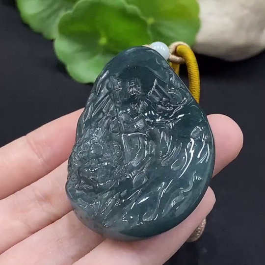 F34996562 Jadeite Ksitigarbha Pendant Total Weight Approx.41.5g