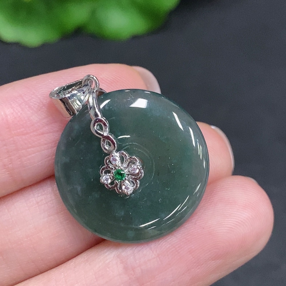 F34002492 Jadeite Safety Buckle Non-Gold Inlaid Total Product Weight Approximately 4g