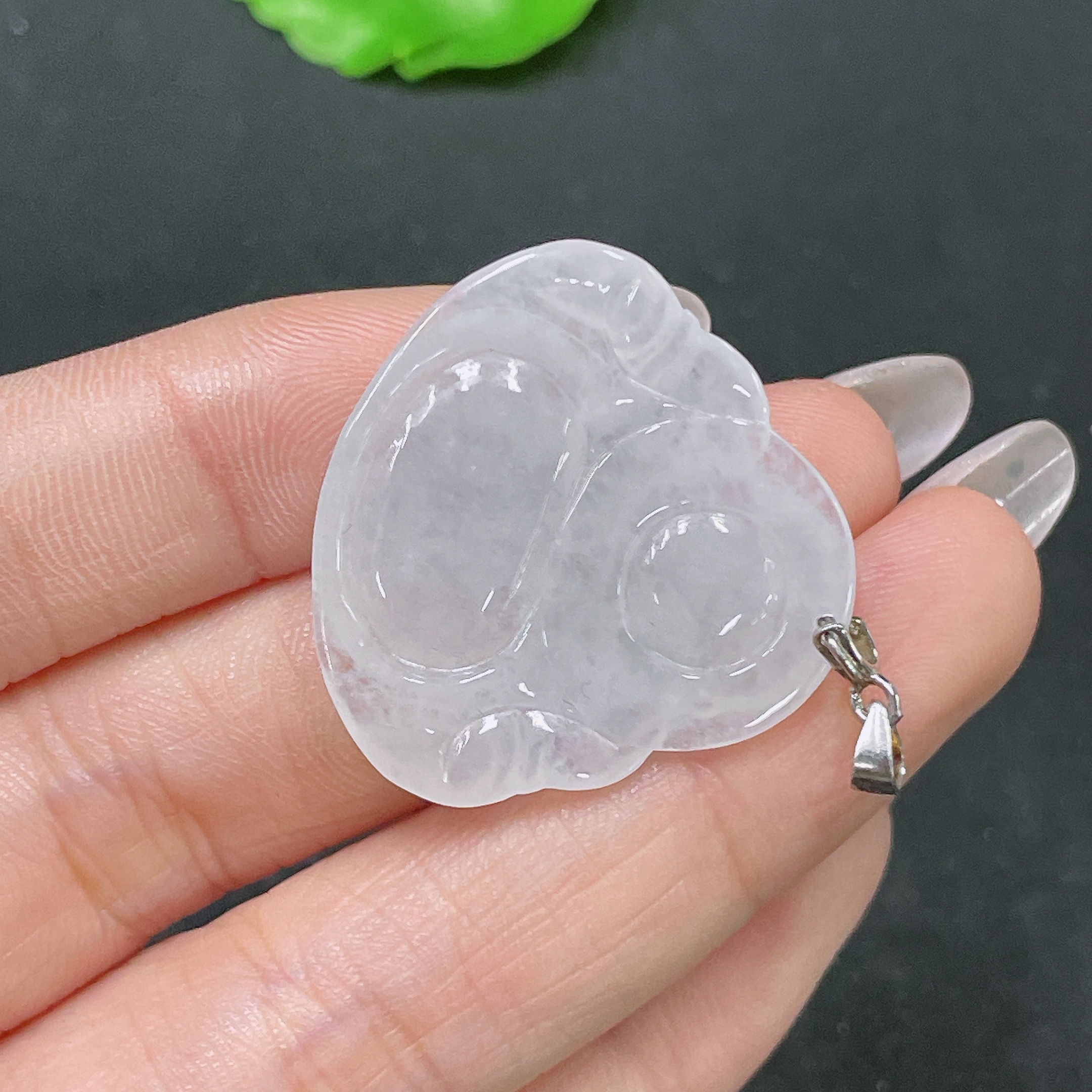 F35104493 Jadeite Buddha Pendant Non-Gold Total Weight Approx. 6.83g