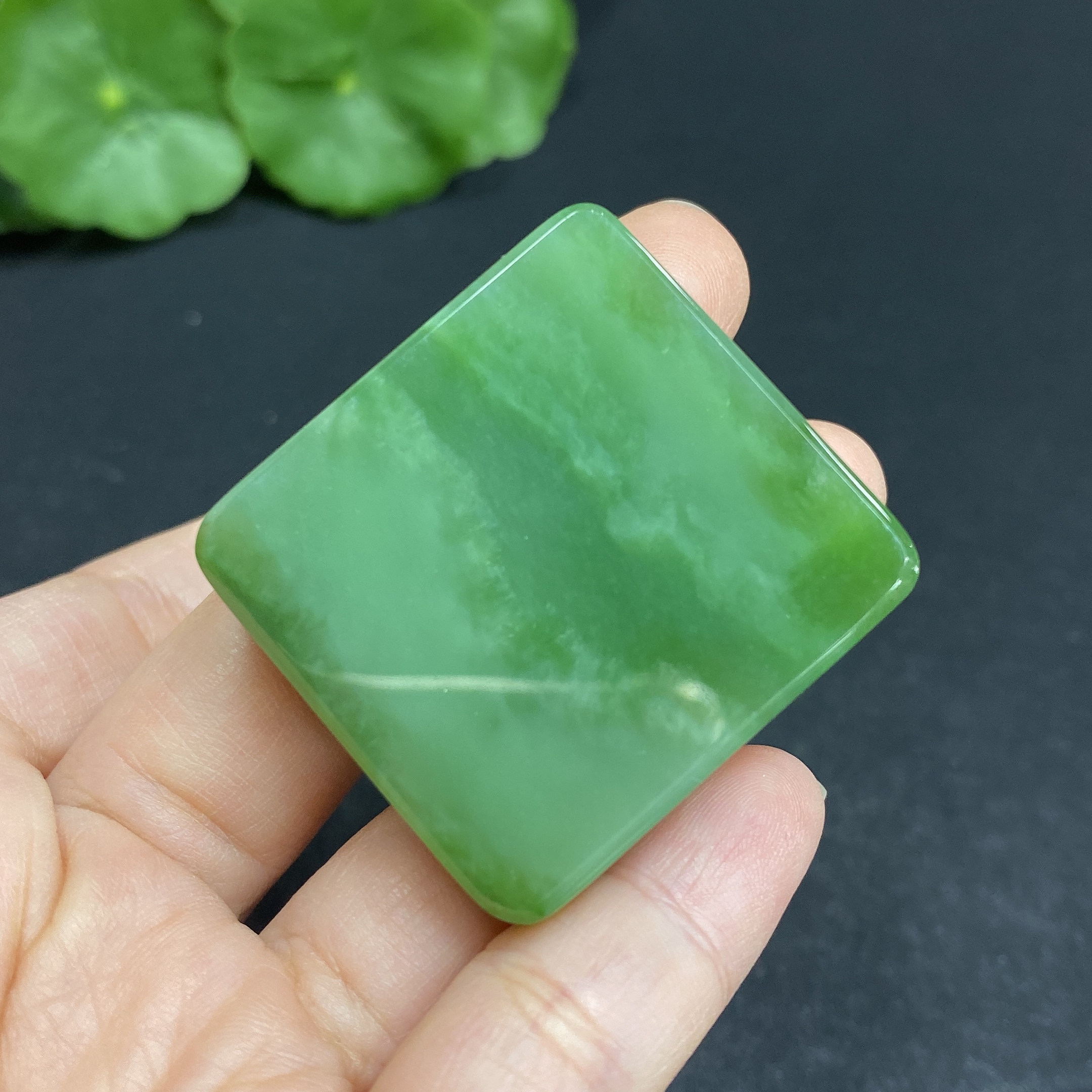 H31667906 Hetian Jade Inlaid Plain Pendant Total Weight Approx. 34.9g
