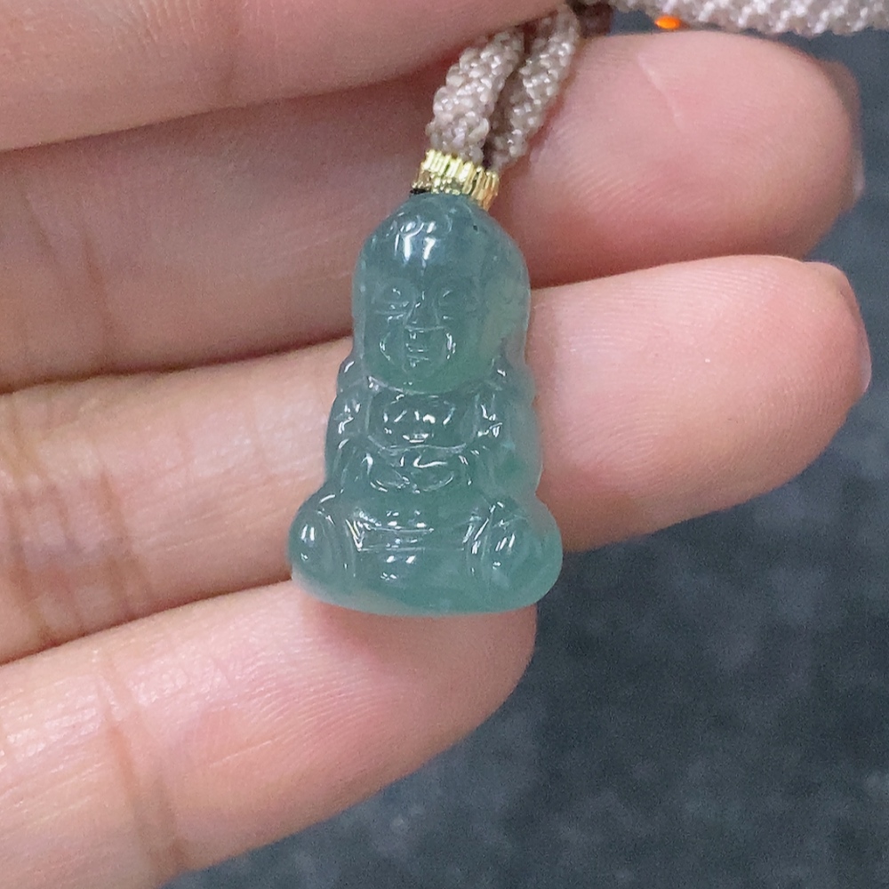 F34997977 Jadeite Pendant Baby Buddha