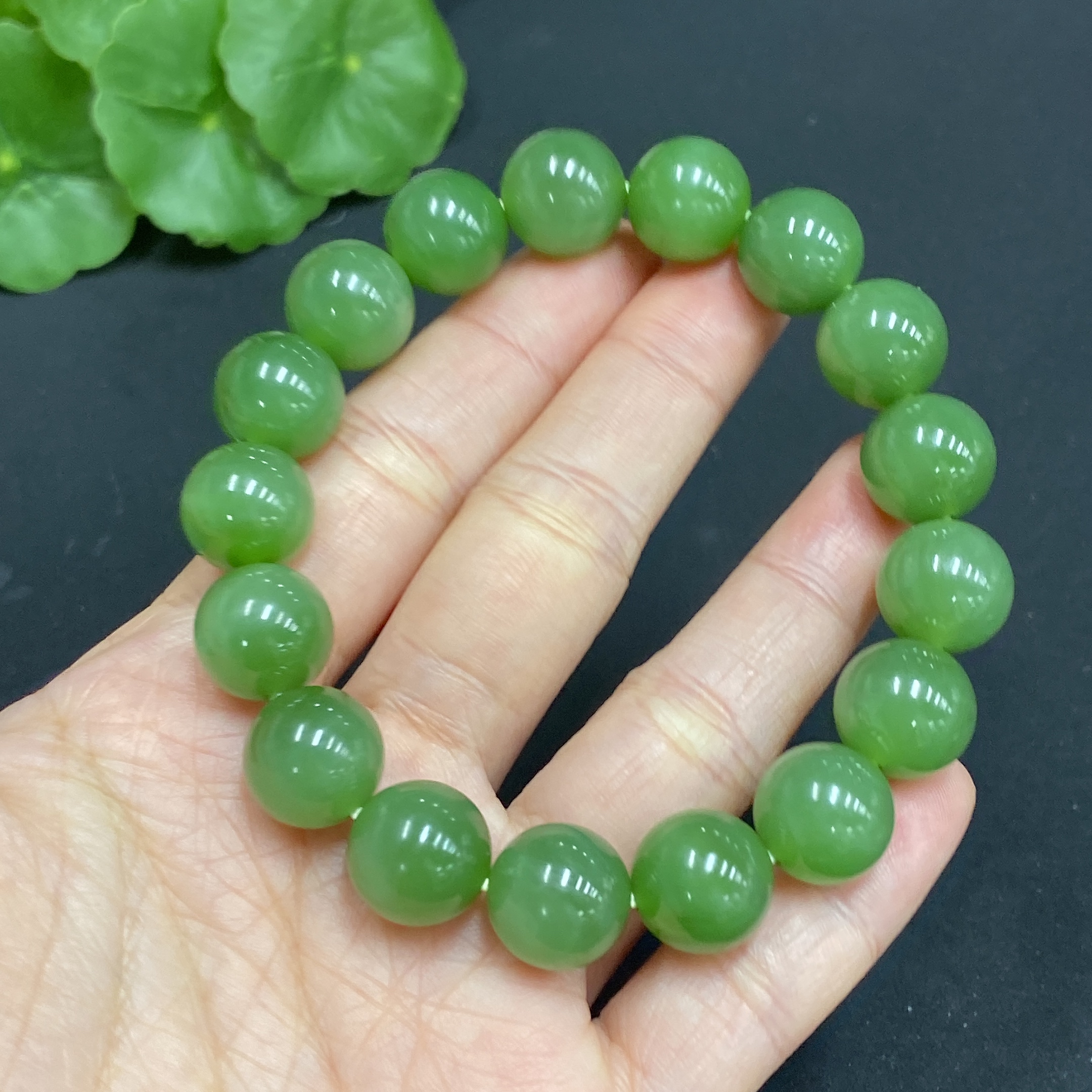H28215358 Hetian Jade Bracelet, Approx. 11.8mm, Total Weight Approx. 45.5g