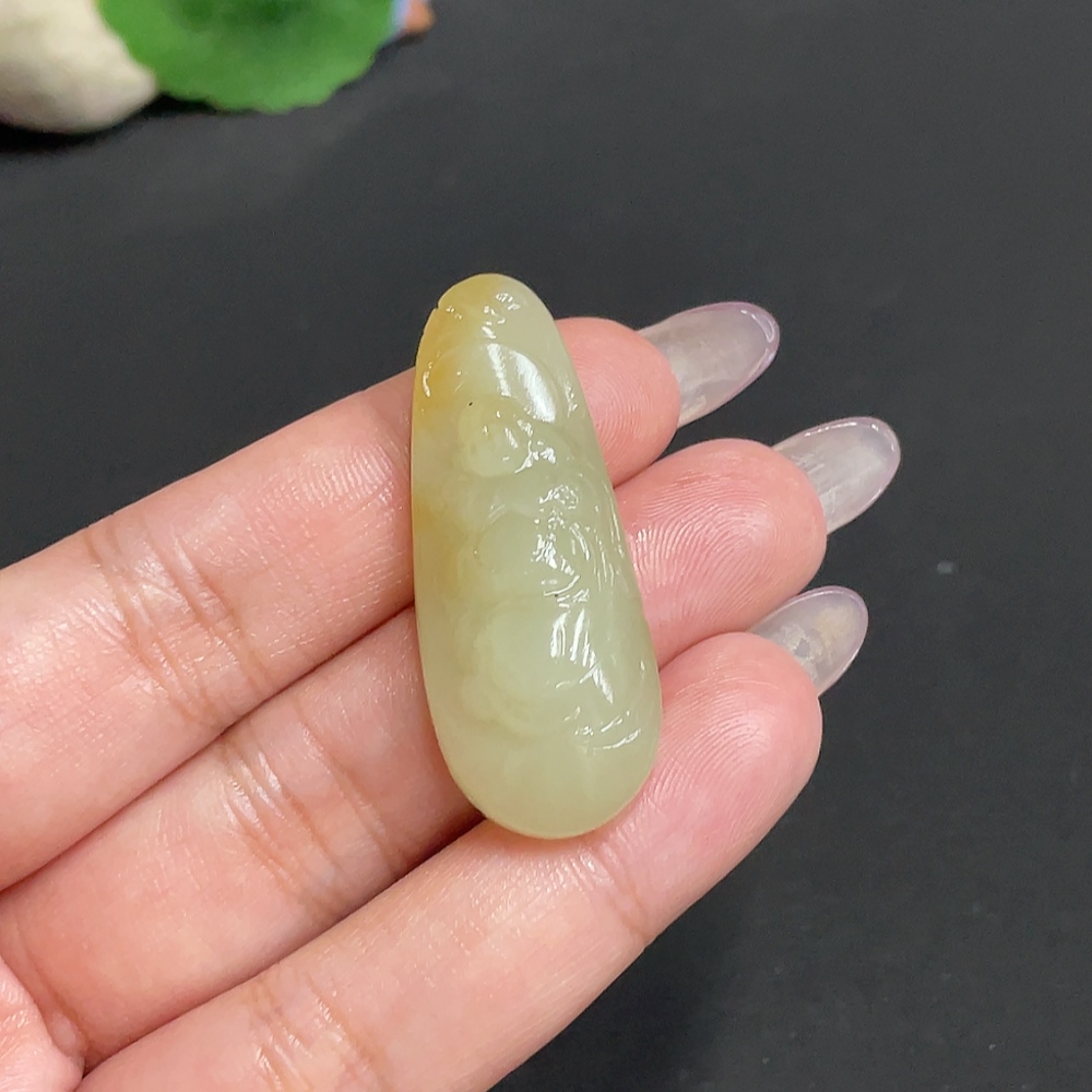 H34957284 Hetian Jade Pendant Buddha Total Weight Approx. 10.8g