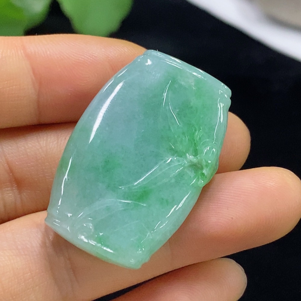 F34947831 Jadeite Bamboo Joint Pendant Total Weight Approximately 17.8g