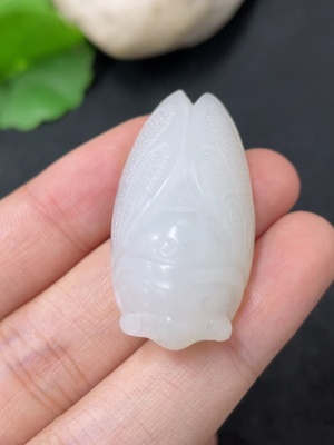 H46575291 和田玉挂件   一鸣惊人    货品总重约13.2g