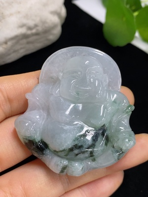 F42959735 翡翠挂件 佛公 货品总重约53.23g