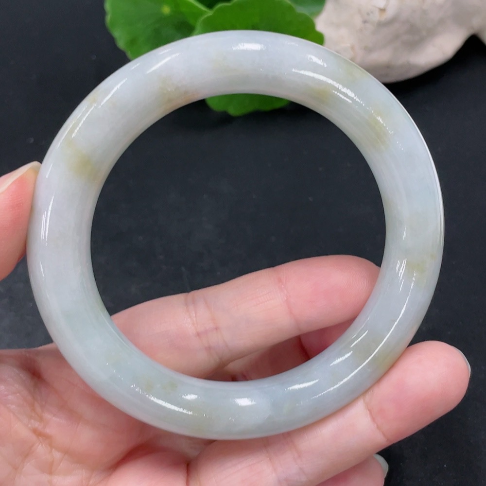 F31674663 Jadeite Round Bangle Bracelet Size 57.3 Total Weight Approx. 74.5g