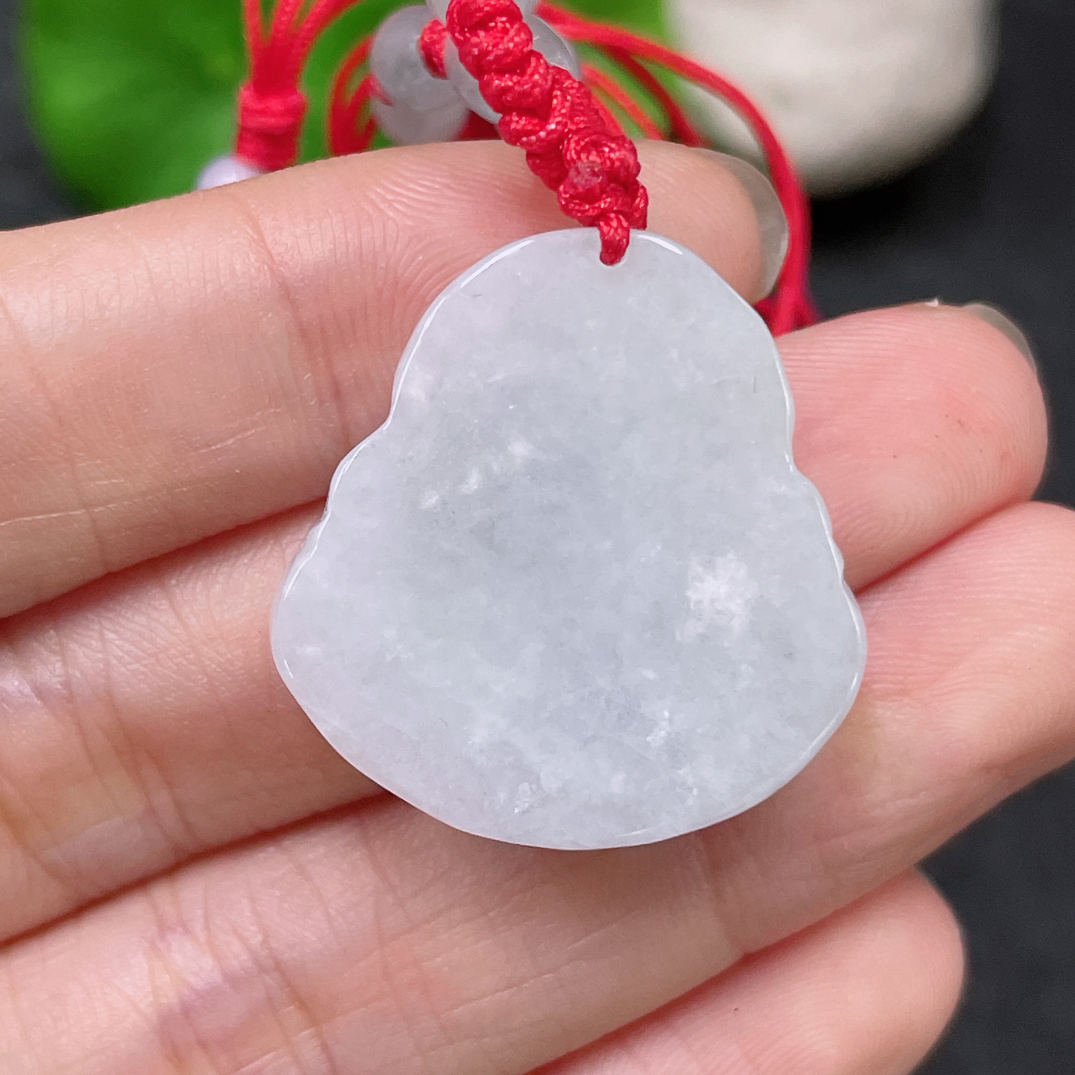 F32811434 JadeitePendant Buddha with Beads (Non-Grade A) Including Cord Total Weight Approx. 11.27g