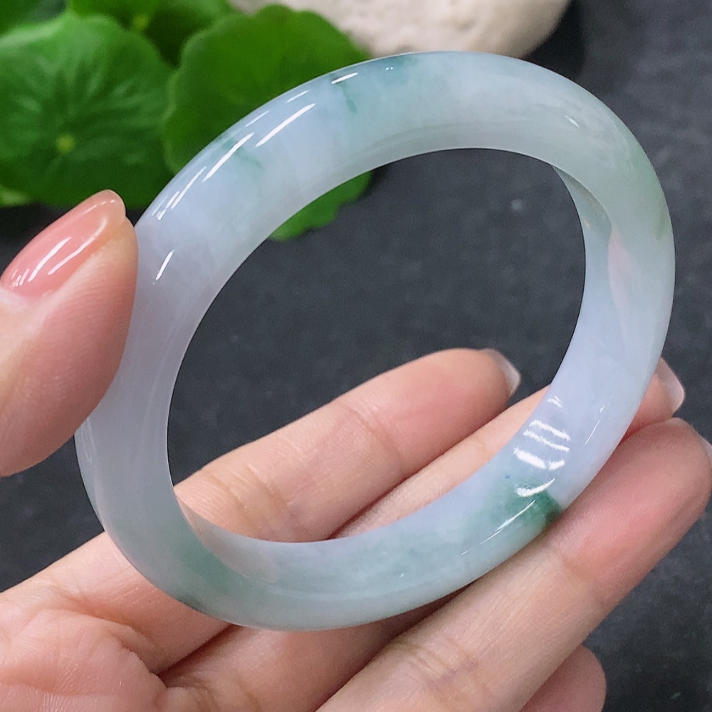 F34043165 Jadeite Round Bracelet Size 50.5mm Total Weight Approx. 37.5g