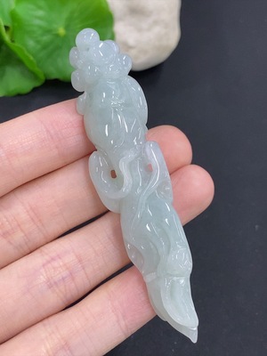 F46602819 翡翠人生如意挂件 货品总重量约23克