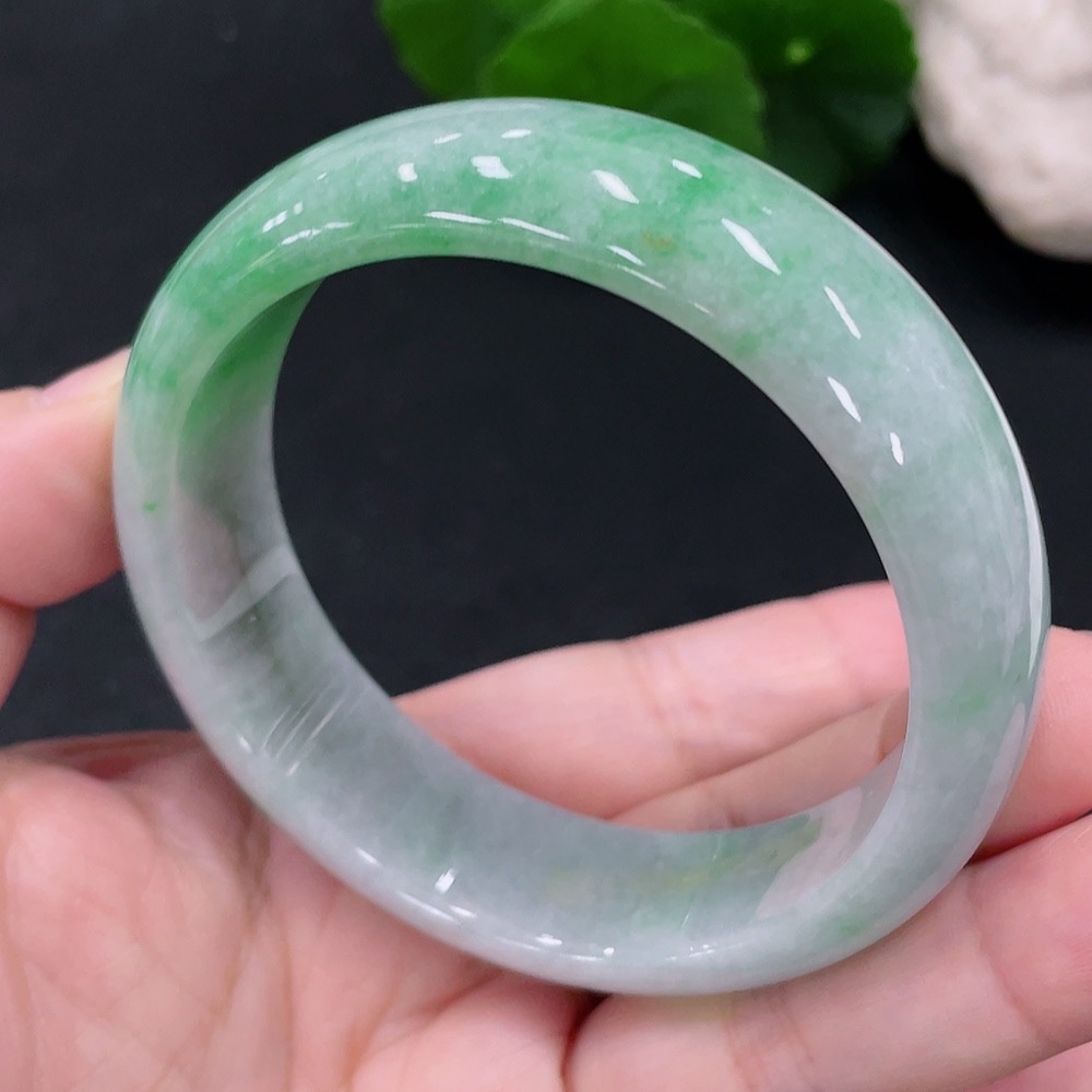 F30526785 Jadeite Round Bangle Size 57.6 Total Weight Approx. 72g