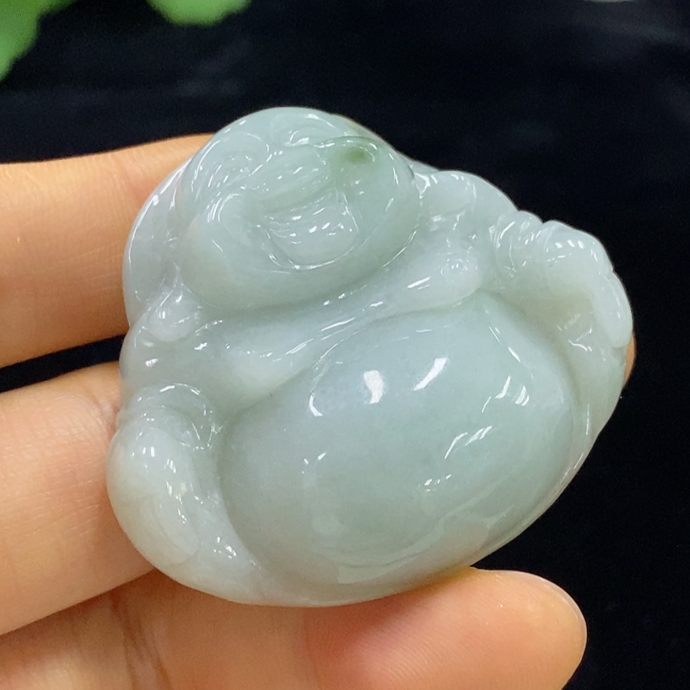 F34974655 Jadeite Buddha Pendant Total Weight Approx. 40.76g