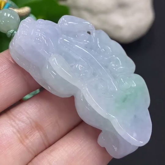 F34051168 Jadeite Pi Xiu Pendant, Total Weight Including Rope Approximately 37.2g