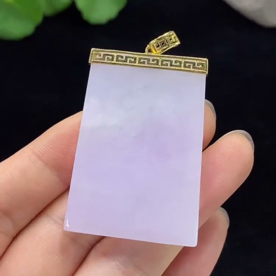 F30500653 Jadeite Plain Pendant Mounting Pendant 18k Total Weight Approx. 22.07g